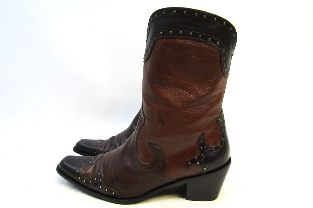 Stuart Weitzman Womens Size 6 M Brown Leather Zip Fashion Ankle Western Boots